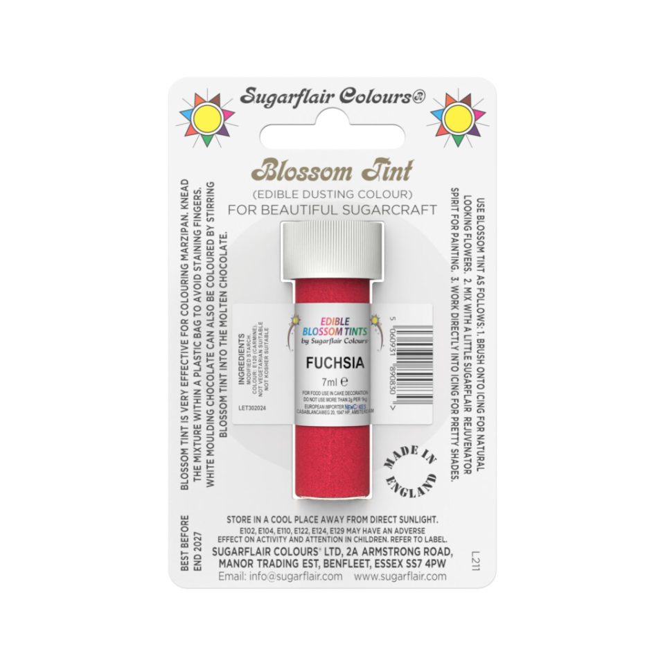 Sugarflair kleurpoeder Fuchsia 7 ml