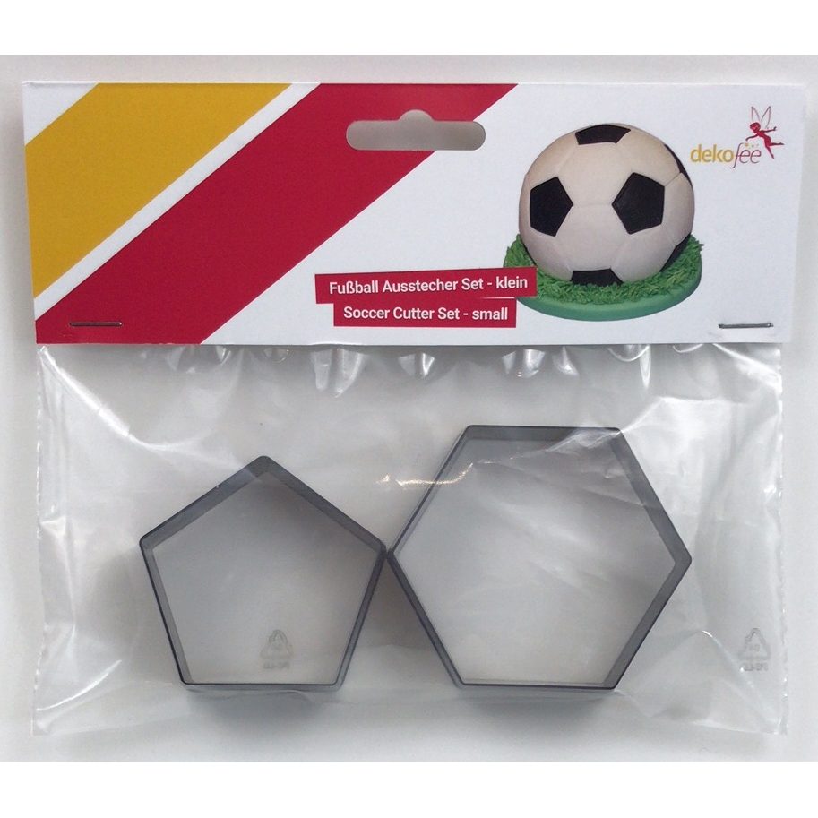 Dekofee uitsteker Soccer klein set van 2