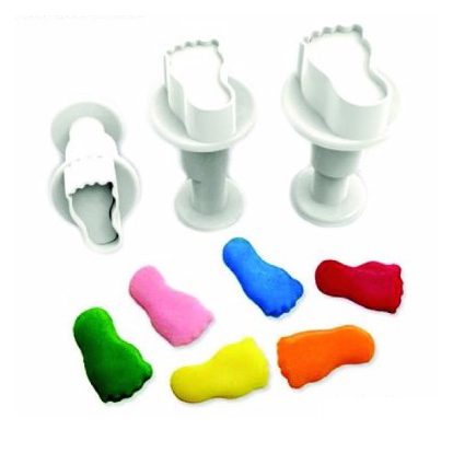 Dekofee Mini uitstekers met uitwerper Feet set van 3