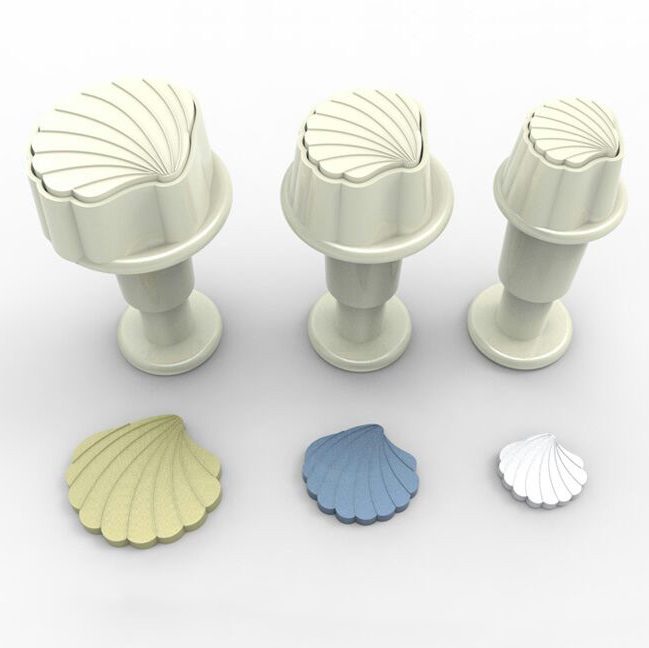 Dekofee Mini uitstekers met uitwerper Shells set van 3