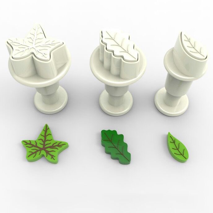 Dekofee Mini uitstekers met uitwerper bladeren set van 3
