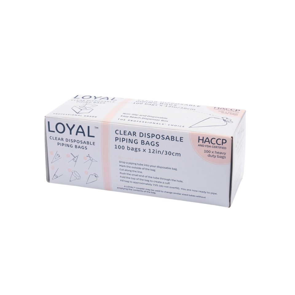 LOYAL wegwerp spuitzakken Clear 30 cm 100 stuks
