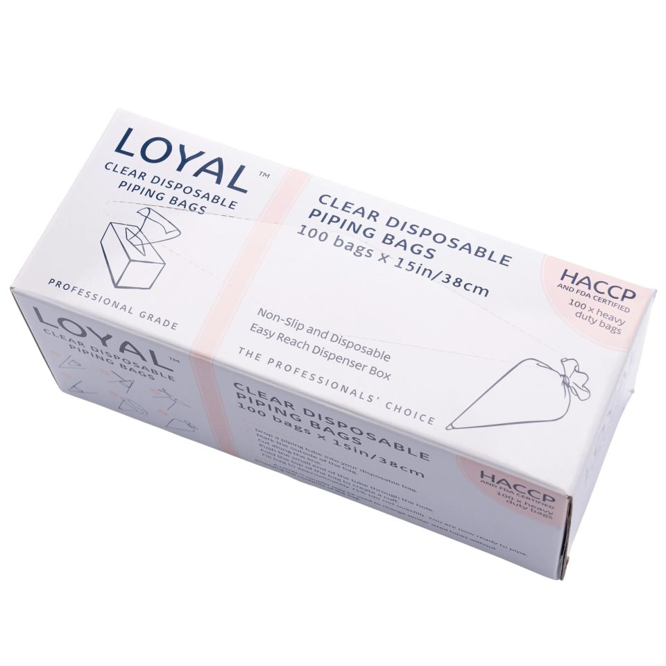 LOYAL wegwerp spuitzakken Clear 38 cm 100 stuks