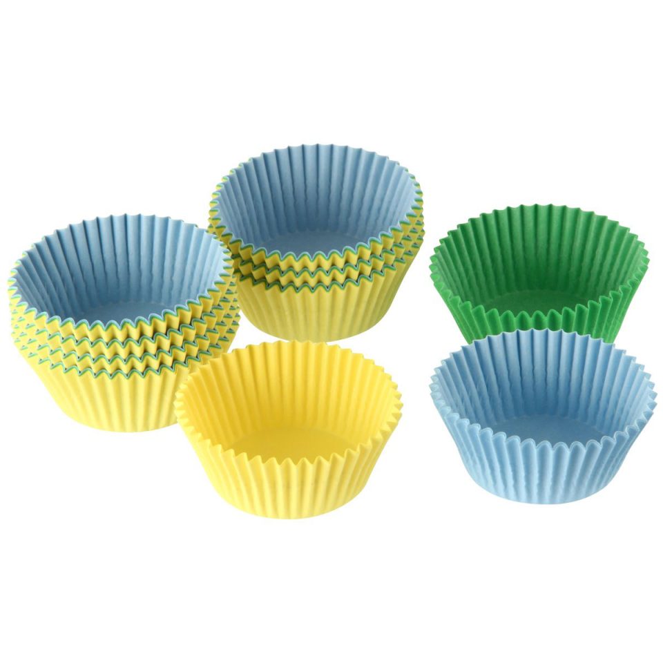 Dr. Oetker cupcakevormpjes Yellow Green Blue 150 stuks