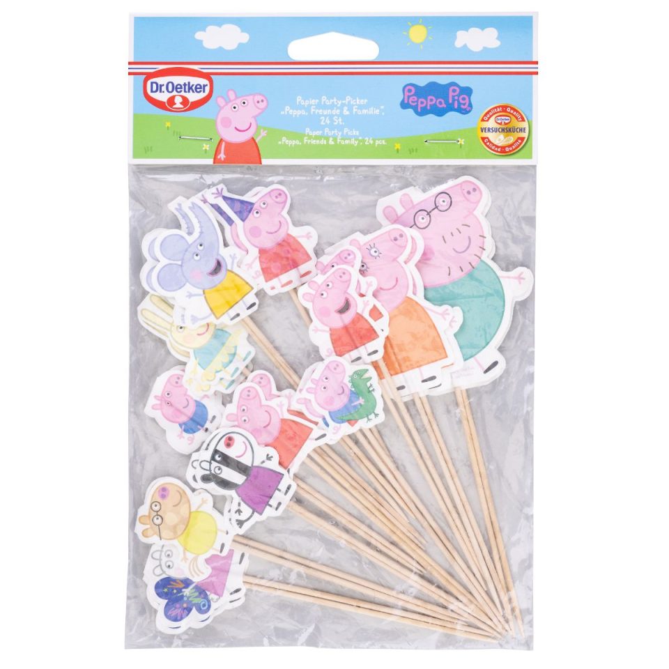 Dr. Oetker Cupcake Toppers Peppa Pig & Friends set van 24