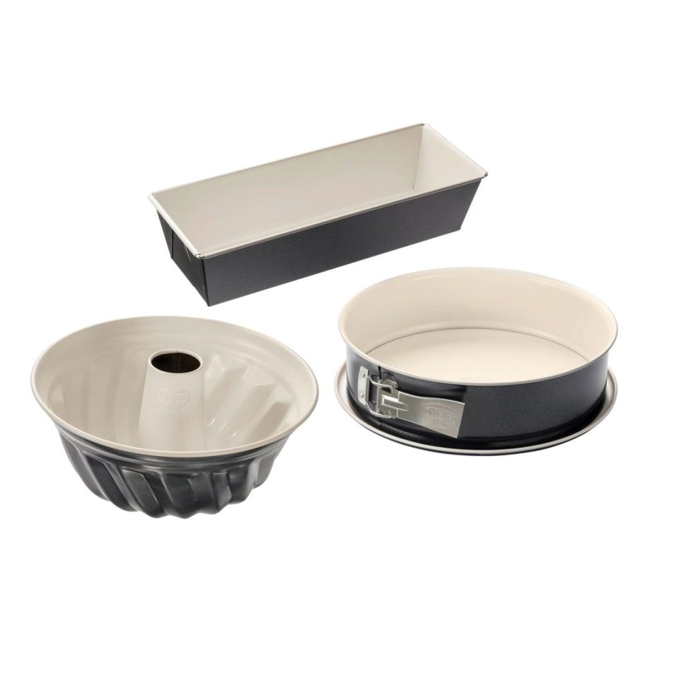 Dr. Oetker Back-Trend rond/Loaf/Fluted Tube bakvorm set van 3