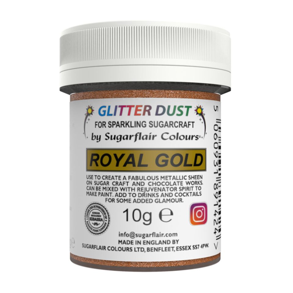 Sugarflair eetbare glitter Dust Royal Gold 10 g