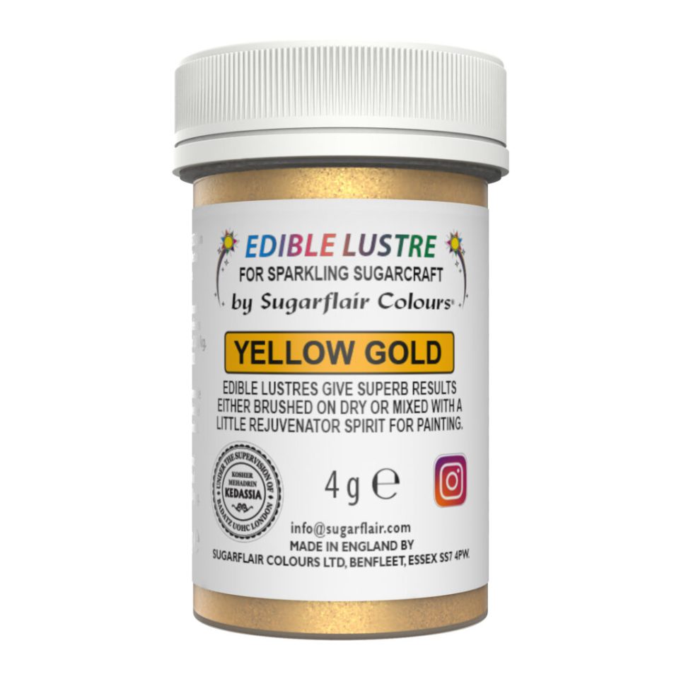 Sugarflair Edible Lustre Yellow Gold 4 g