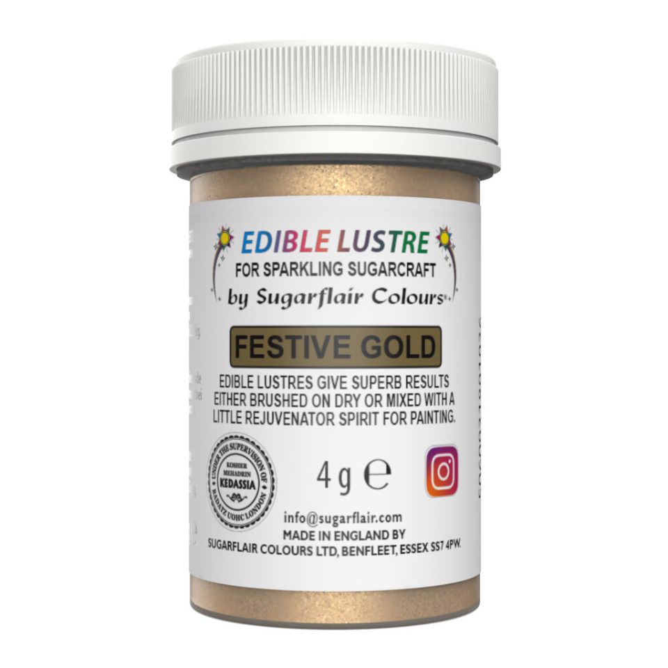 Sugarflair Edible Lustre Festive Gold 4 g
