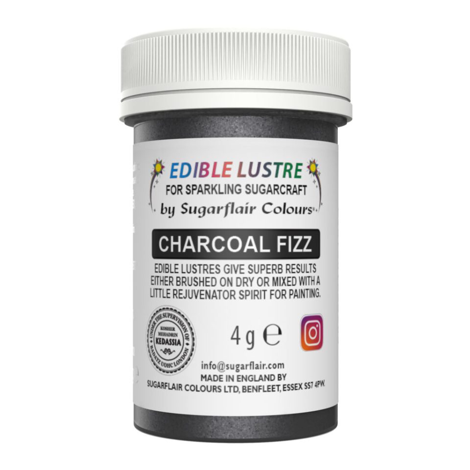 Sugarflair Edible Lustre Charcoal Fizz 4 g