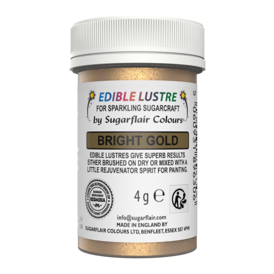 Sugarflair Edible Lustre Glitter Treasure Gold 4 g