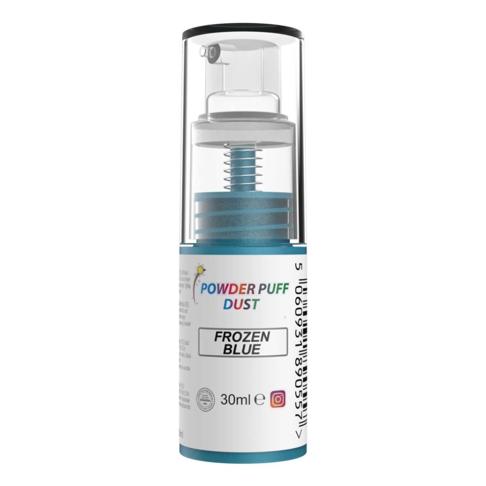 Sugarflair Pump Spray Powder Puff Dust Frozen Blue 10 g
