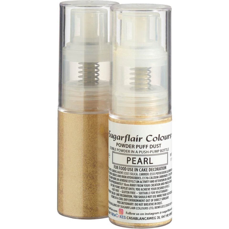 Sugarflair Pump Spray Powder Puff Dust Pearl 10 g