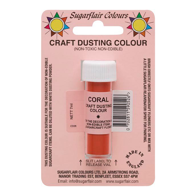 Sugarflair Craft kleurpoeder Coral 7 g