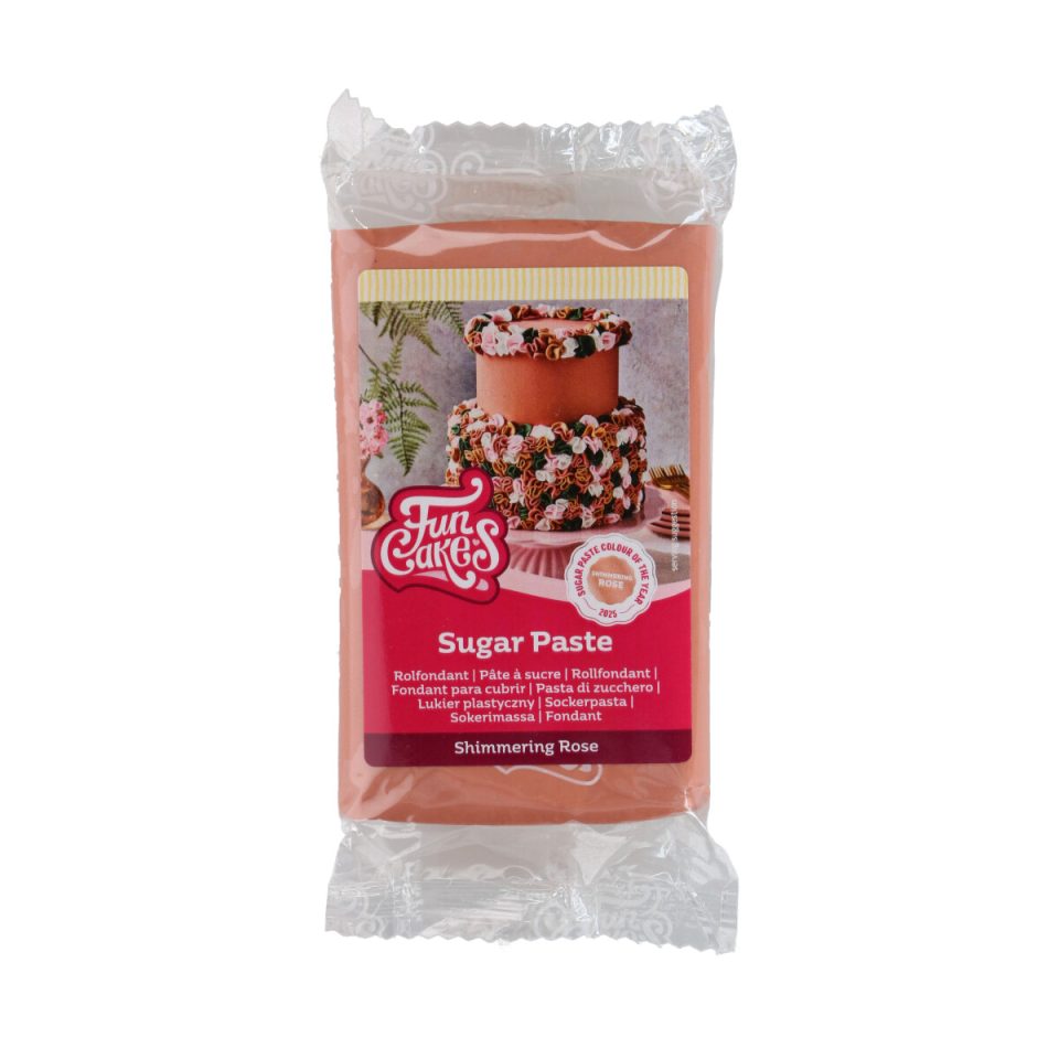 FunCakes Fondant Shimmering Rose 250 g