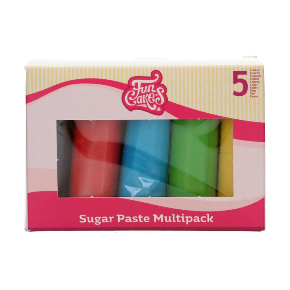 FunCakes Fondant Multipack Essential Colours 5x100 g