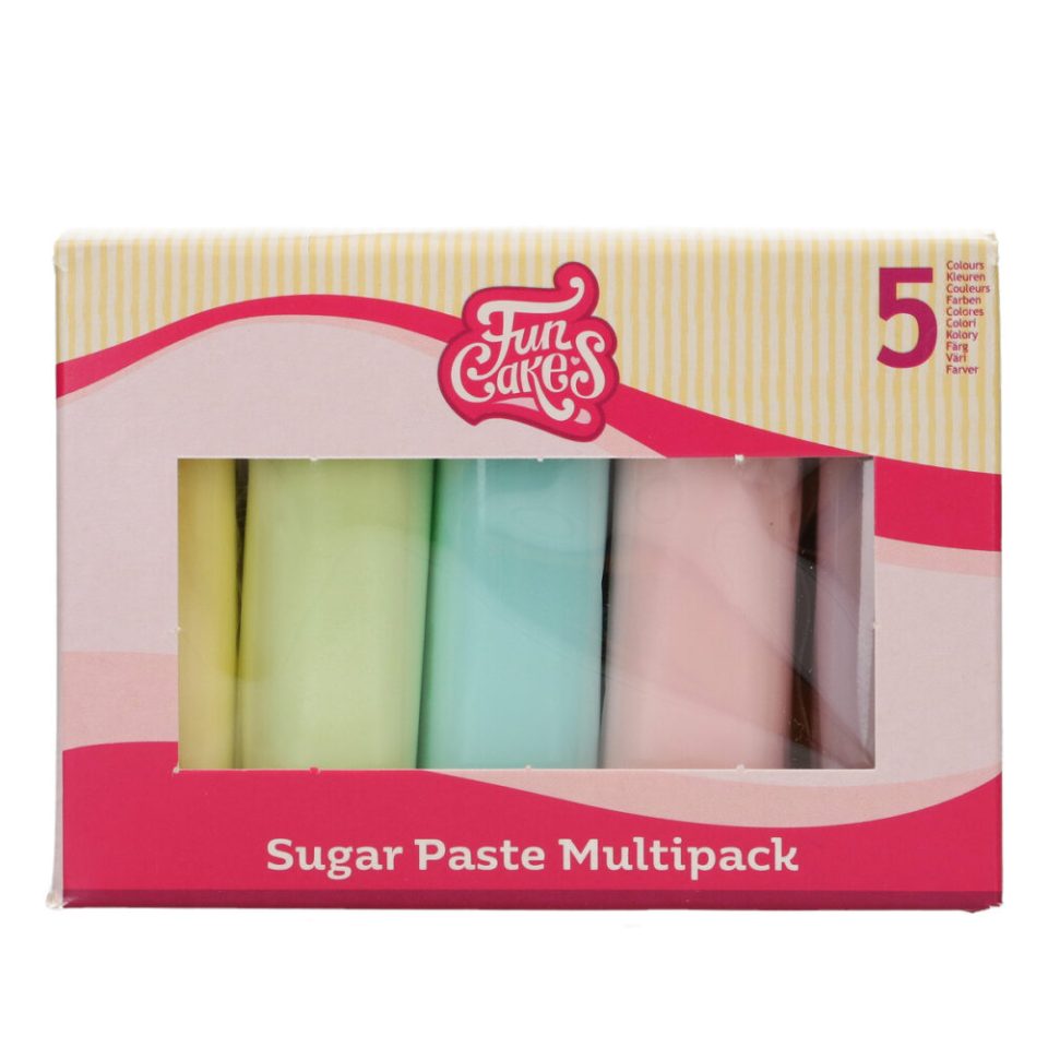 FunCakes Fondant Multipack Pastel Colours 5x100 g