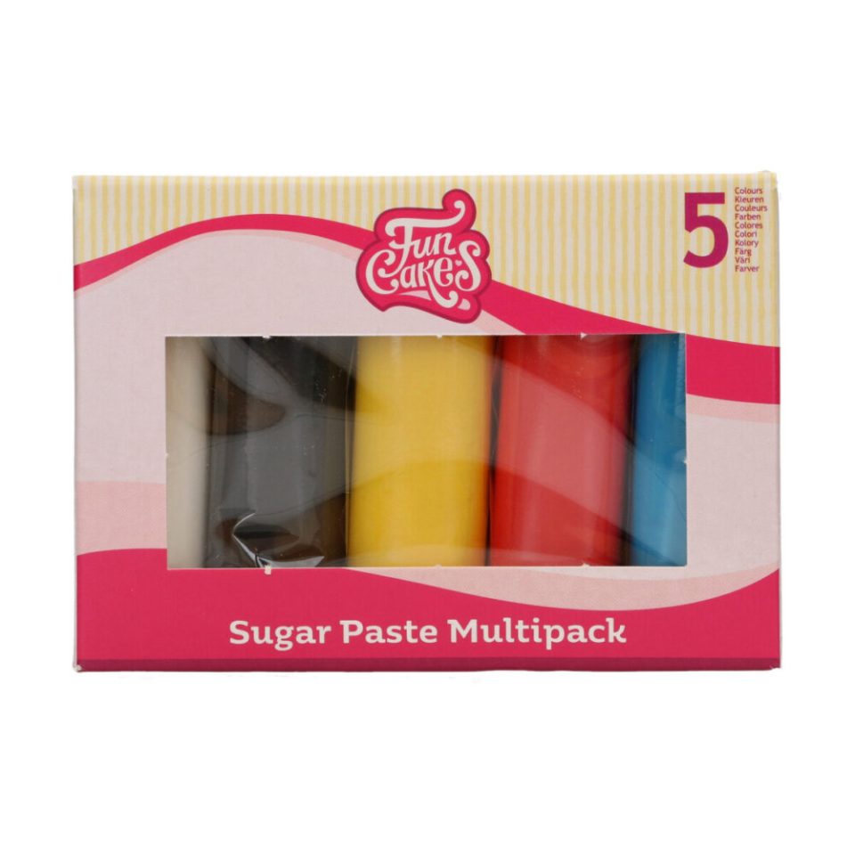 FunCakes Fondant Multipack Primary Colours 5x100 g