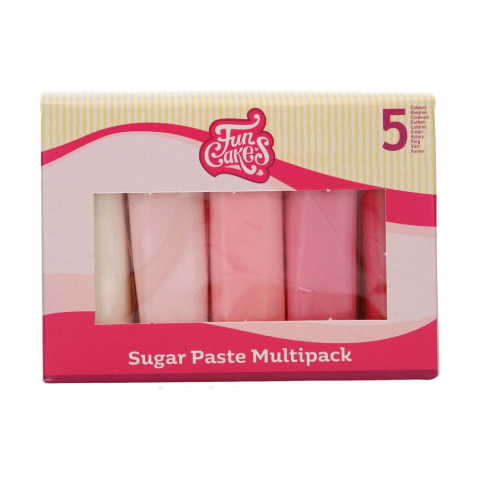 FunCakes Fondant Multipack Pink Colour Palette 5x100 g