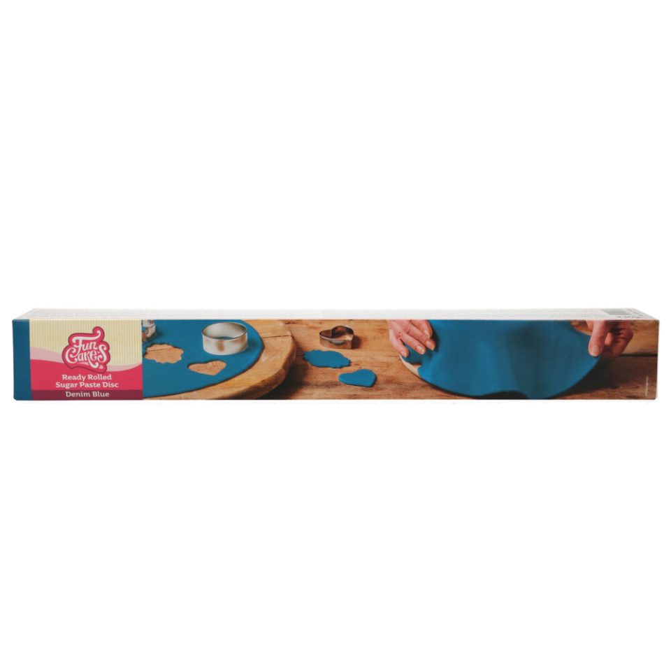 FunCakes Ready Rolled Fondant Disc Denim Blue 430 g