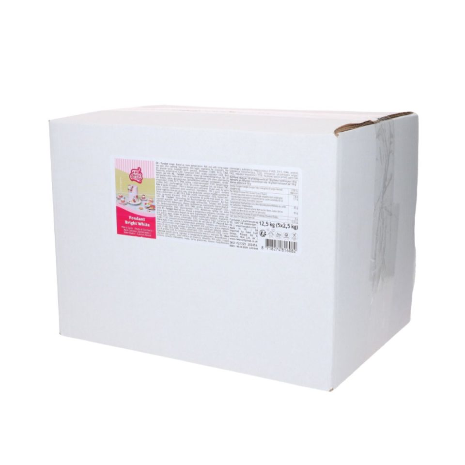 FunCakes Fondant Bright White (5x2,5 kg) 12,5 kg