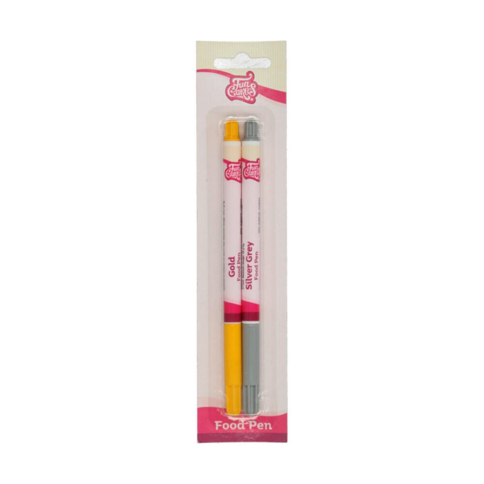 FunCakes Food Pen Gold and Silver set van 2