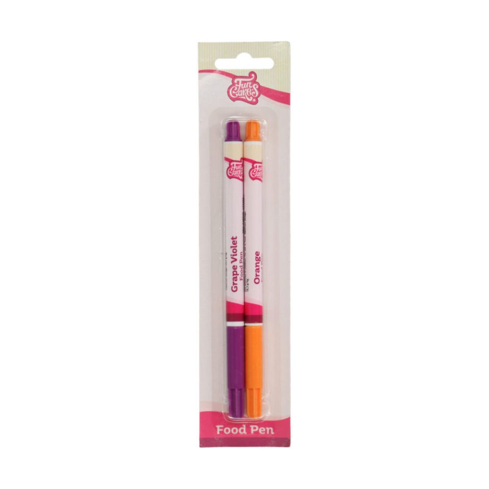 FunCakes Food Pen Purple and Orange set van 2