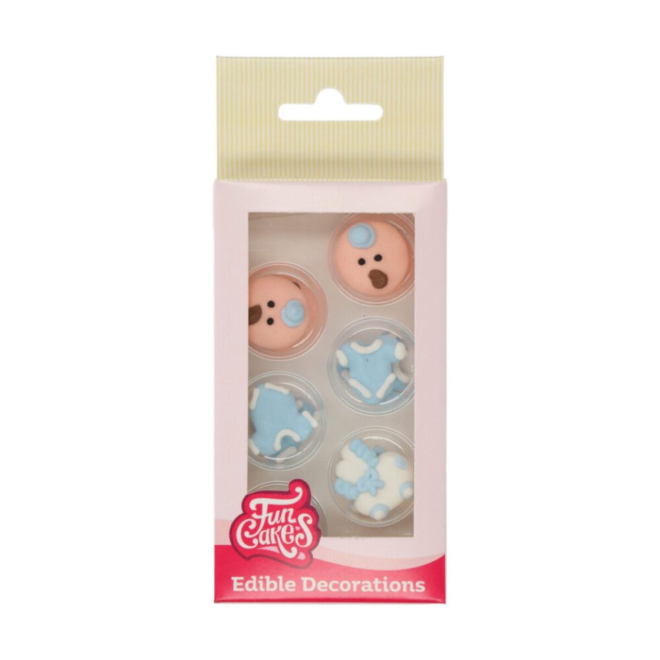 FunCakes suikerdecoraties Baby Blue set van 12