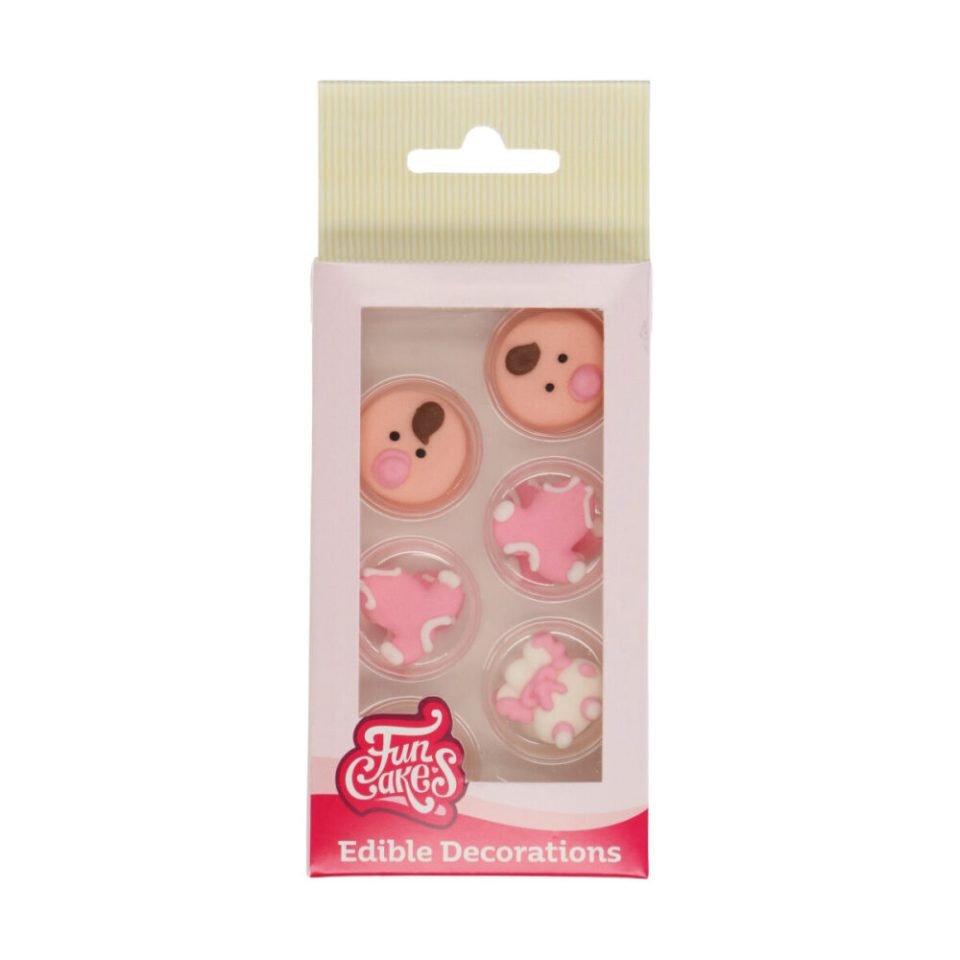 FunCakes suikerdecoraties Baby Pink set van 12