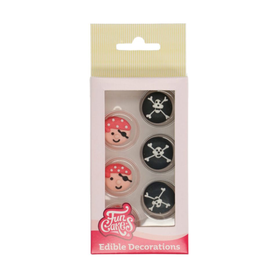 FunCakes suikerdecoraties Pirates set van 12