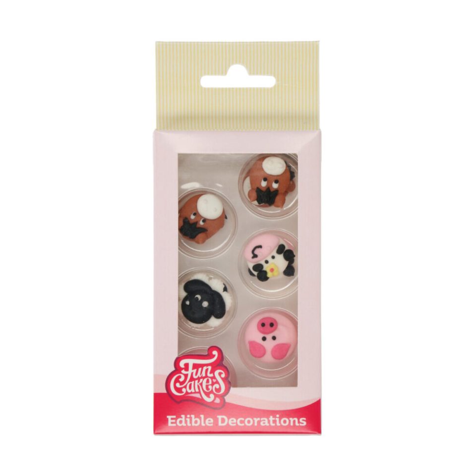 FunCakes suikerdecoraties Farm Animals set van 12