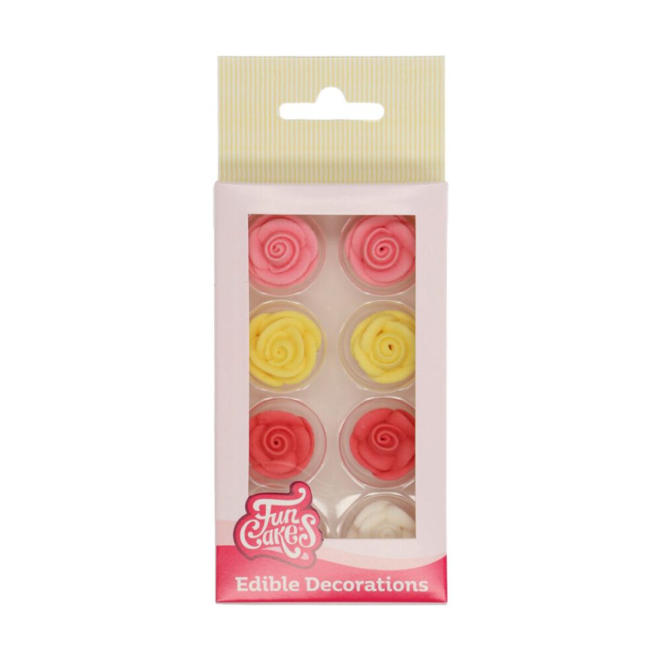 FunCakes suikerdecoraties Roses set van 8