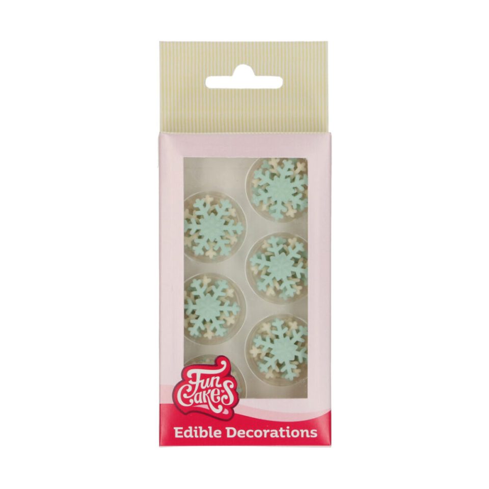 FunCakes Fondant Decorations Snowflakes set van 12