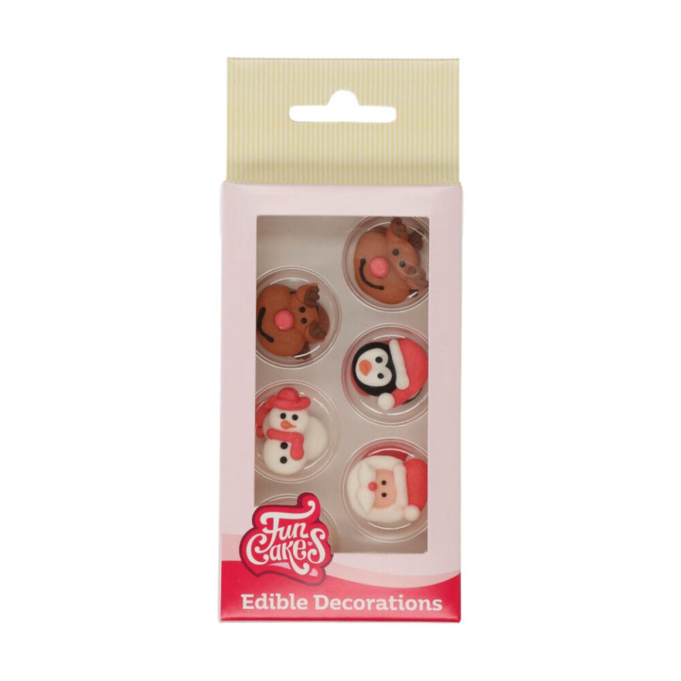 FunCakes suikerdecoraties Christmas set van 12