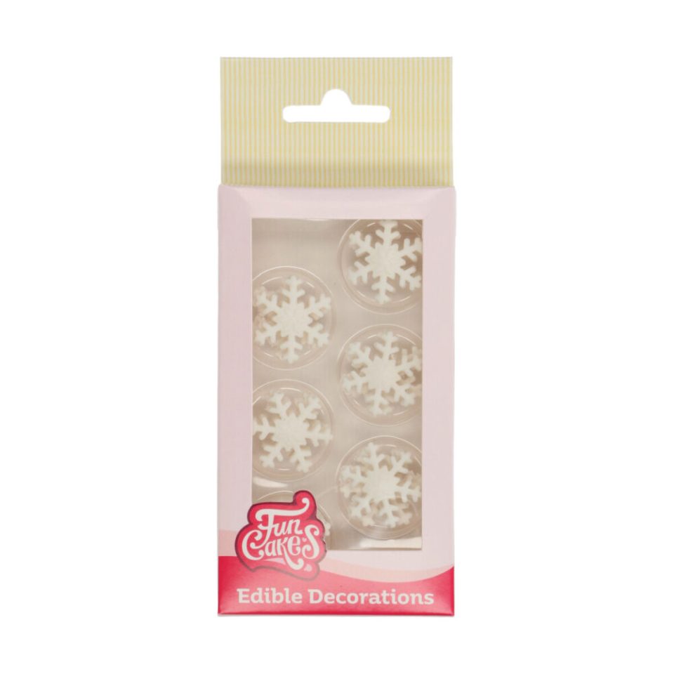 FunCakes Fondant Decorations Ice Crystal White set van 12