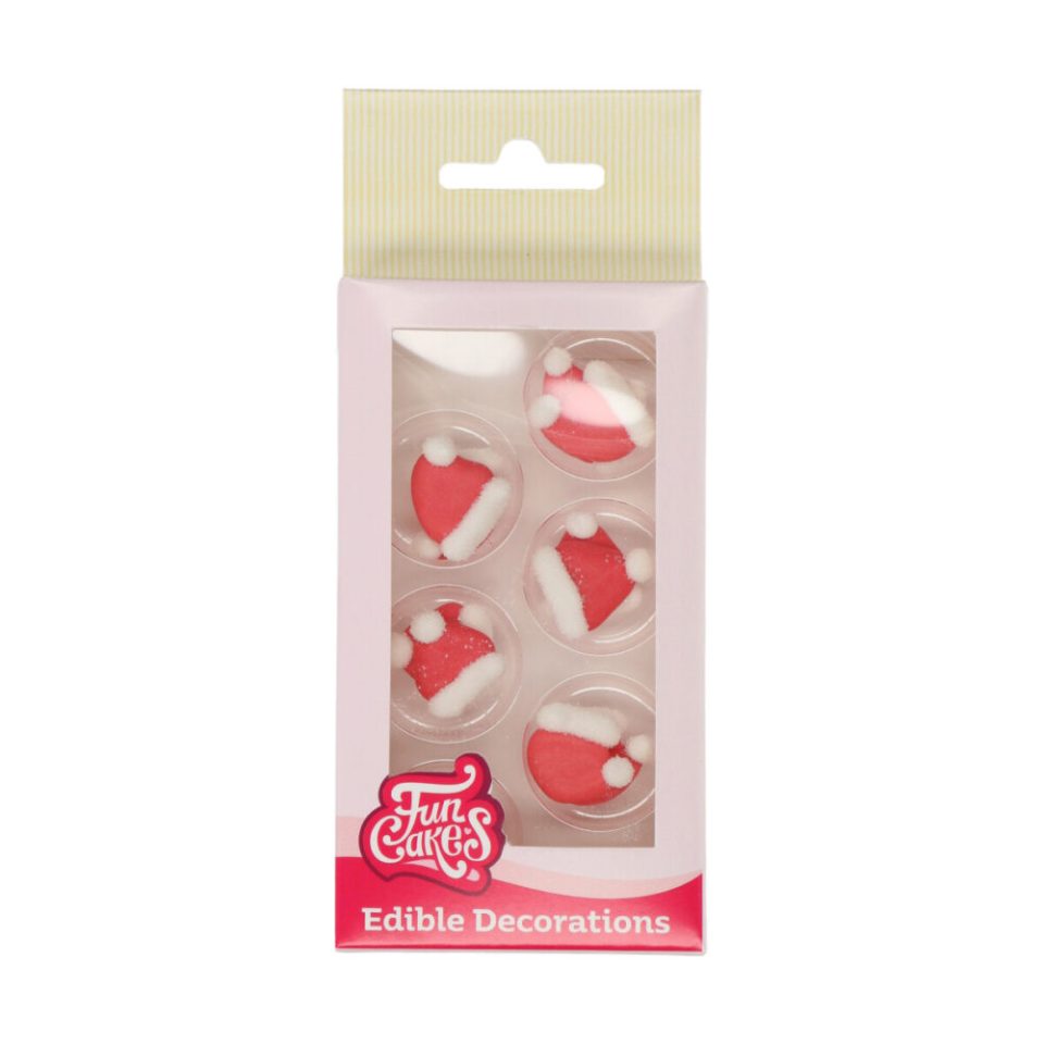FunCakes suikerdecoraties Santa's Hat set van 12
