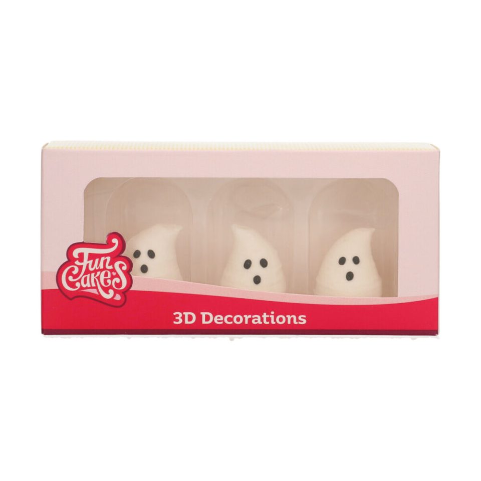 FunCakes suikerdecoraties 3D Ghosts set van 3