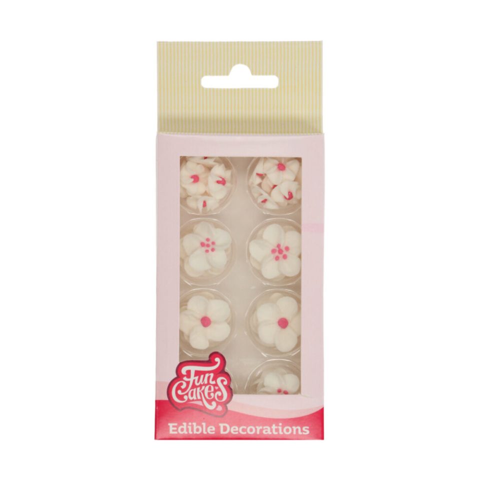 FunCakes suikerdecoraties Blossom Mix White/Pink set van 32