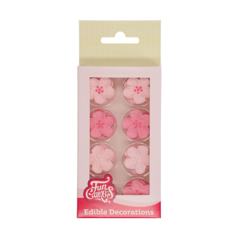 FunCakes suikerdecoraties Flower Mix Pink set van 24