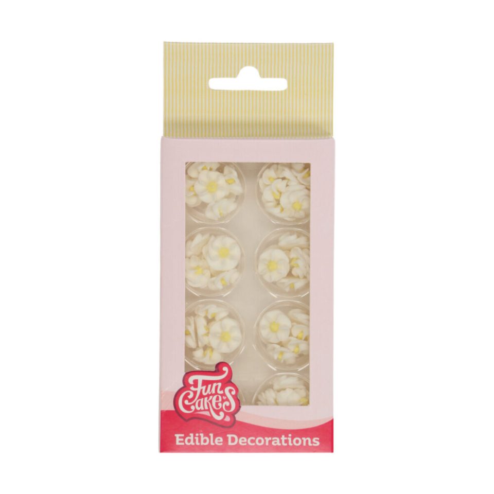 FunCakes suikerdecoraties Mini Flowers White 56 stuks