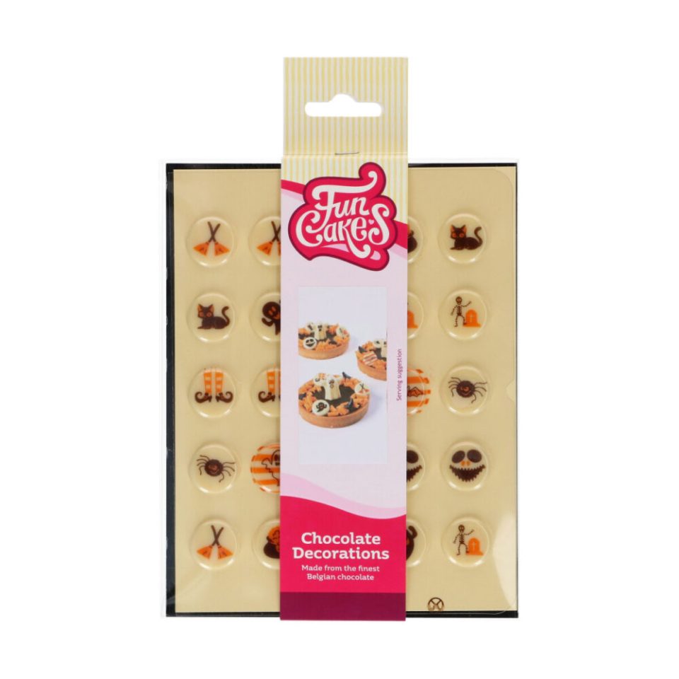 FunCakes Chocolate Decorations Halloween Ø2Cm set van 25