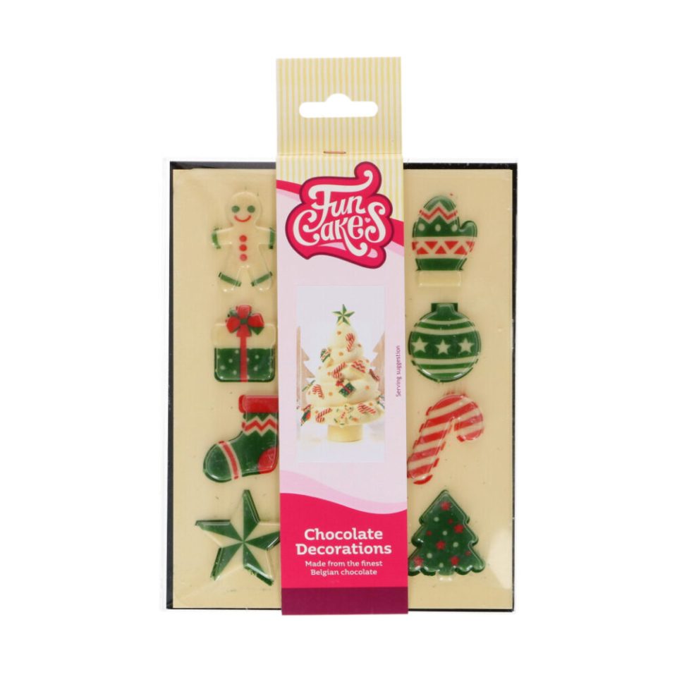 FunCakes Chocolate Decorations Xmas Figures set van 12