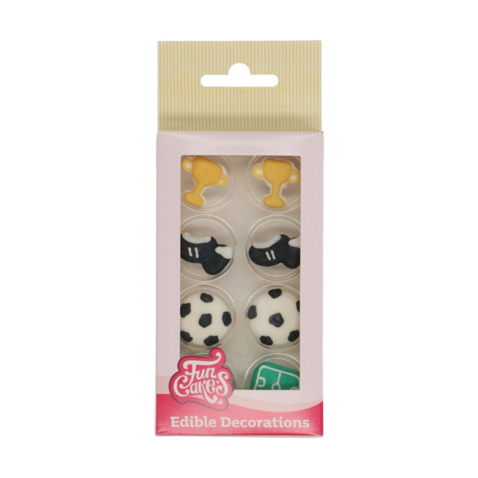FunCakes suikerdecoraties Football set van 8