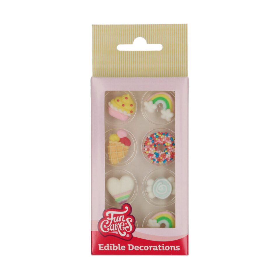 FunCakes suikerdecoraties Sweet Celebrations set van 8