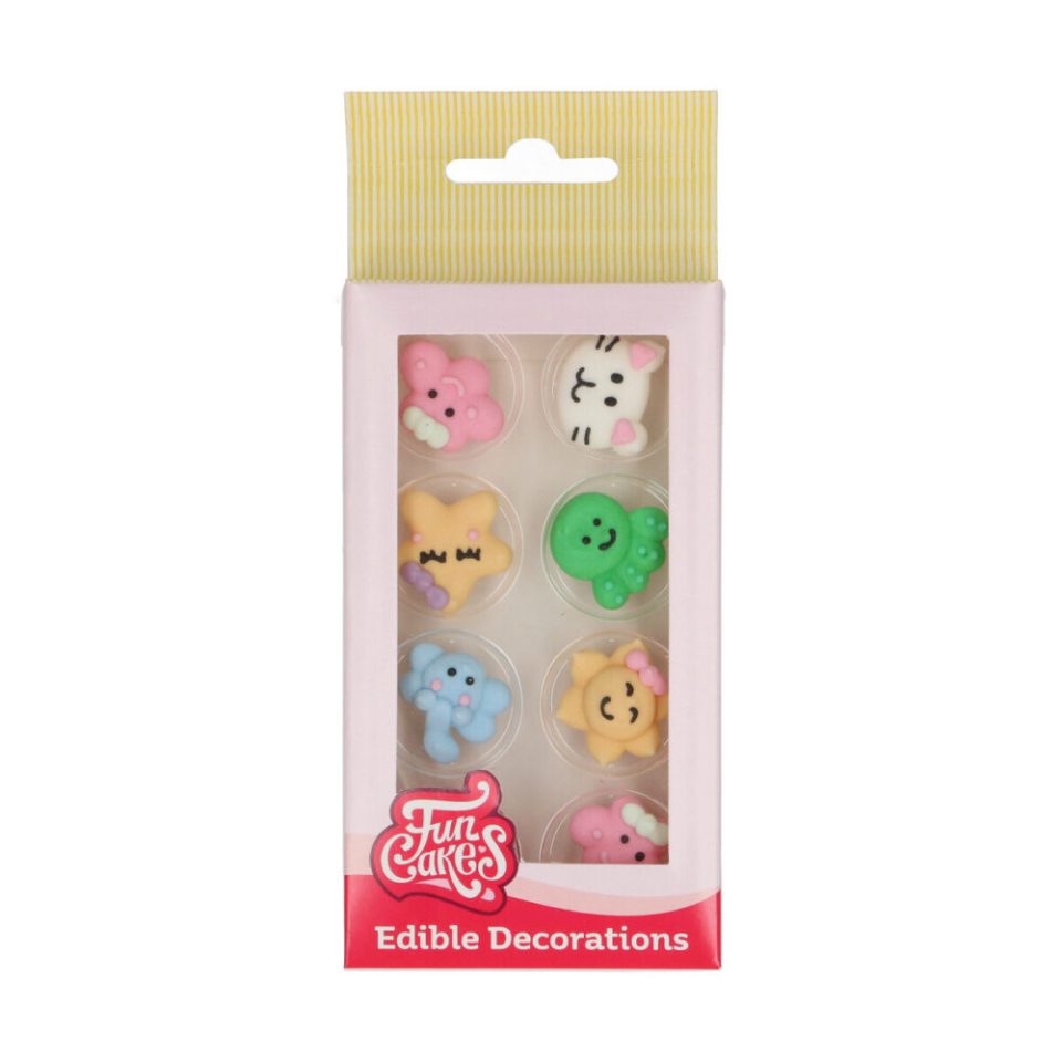 FunCakes suikerdecoraties Kawaii set van 8
