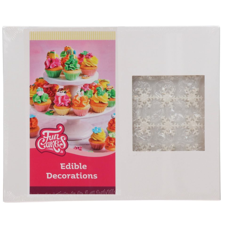 FunCakes Sugar Paste Decorations Ice Crystal White Bulk 144 stuks 