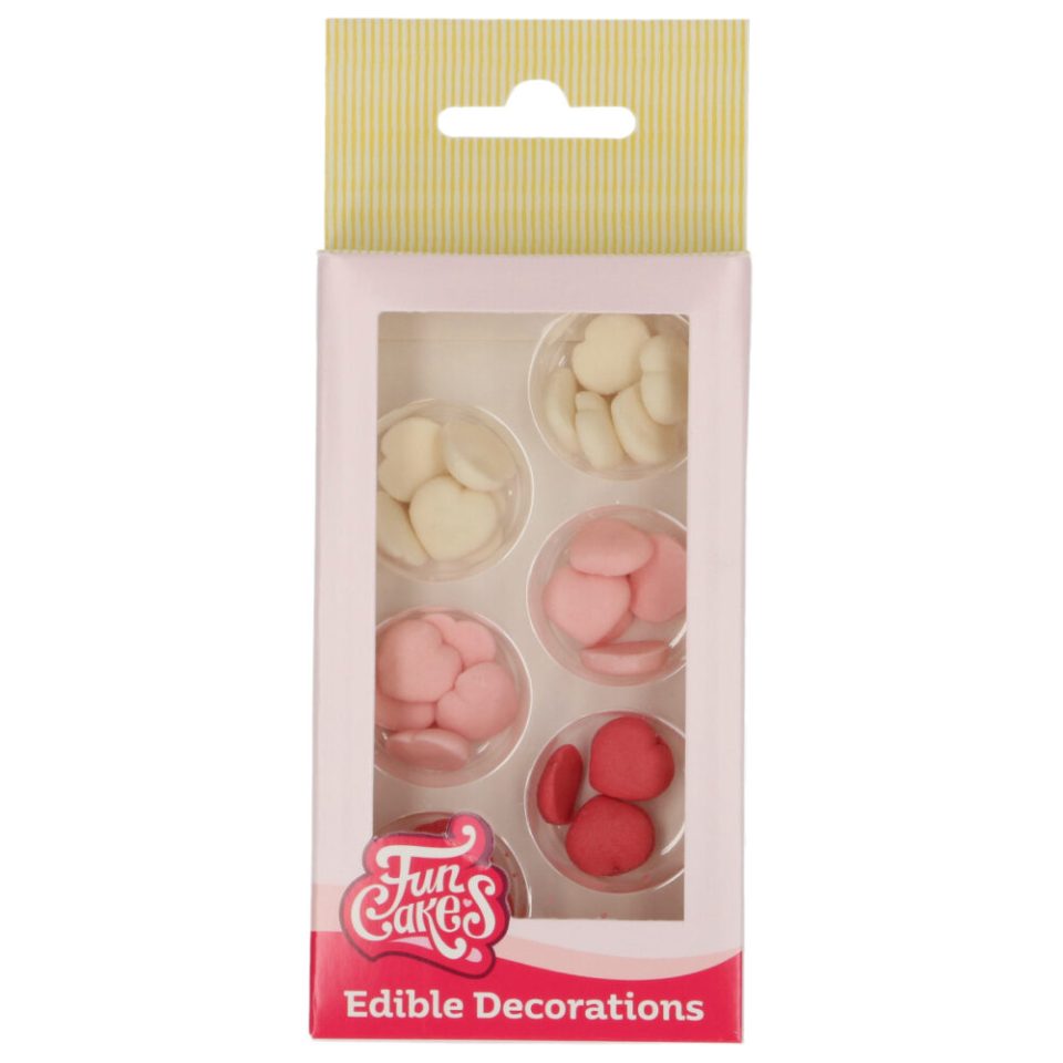FunCakes Fondant Decorations Hearts Small Assorti set van 30