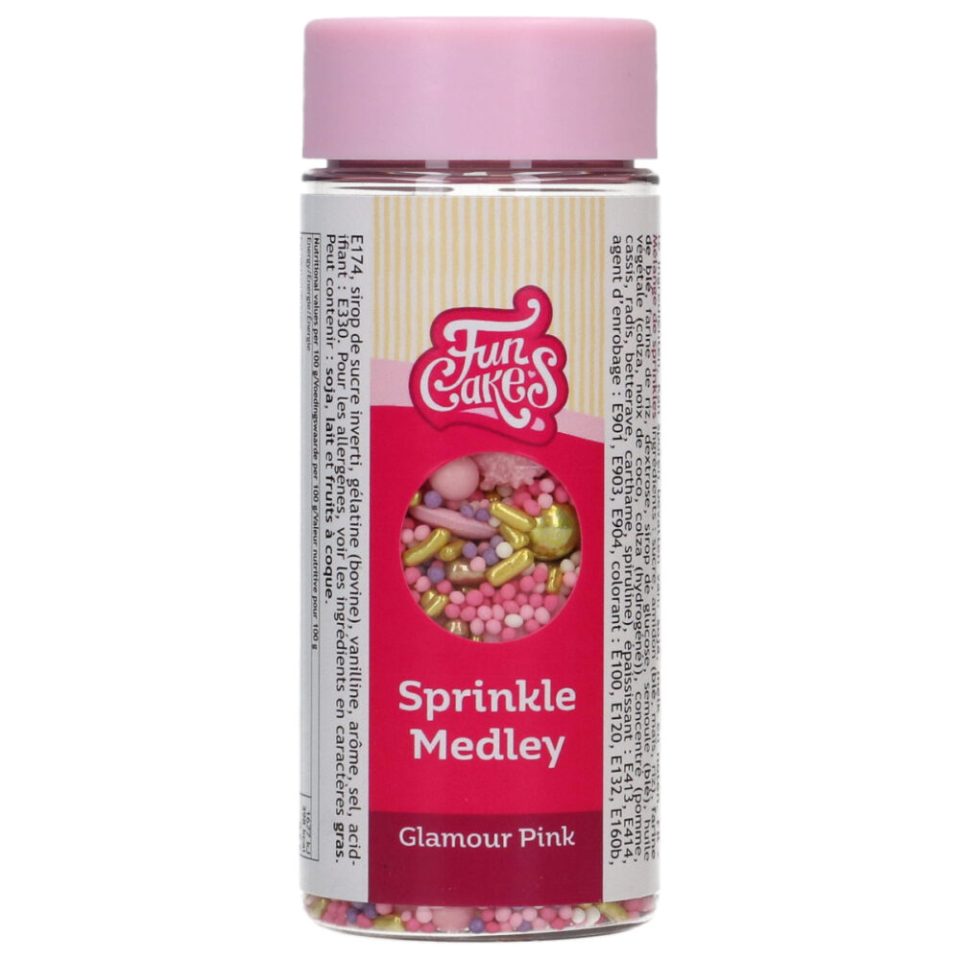 FunCakes Sprinkle Medley Glamour Pink 65 g