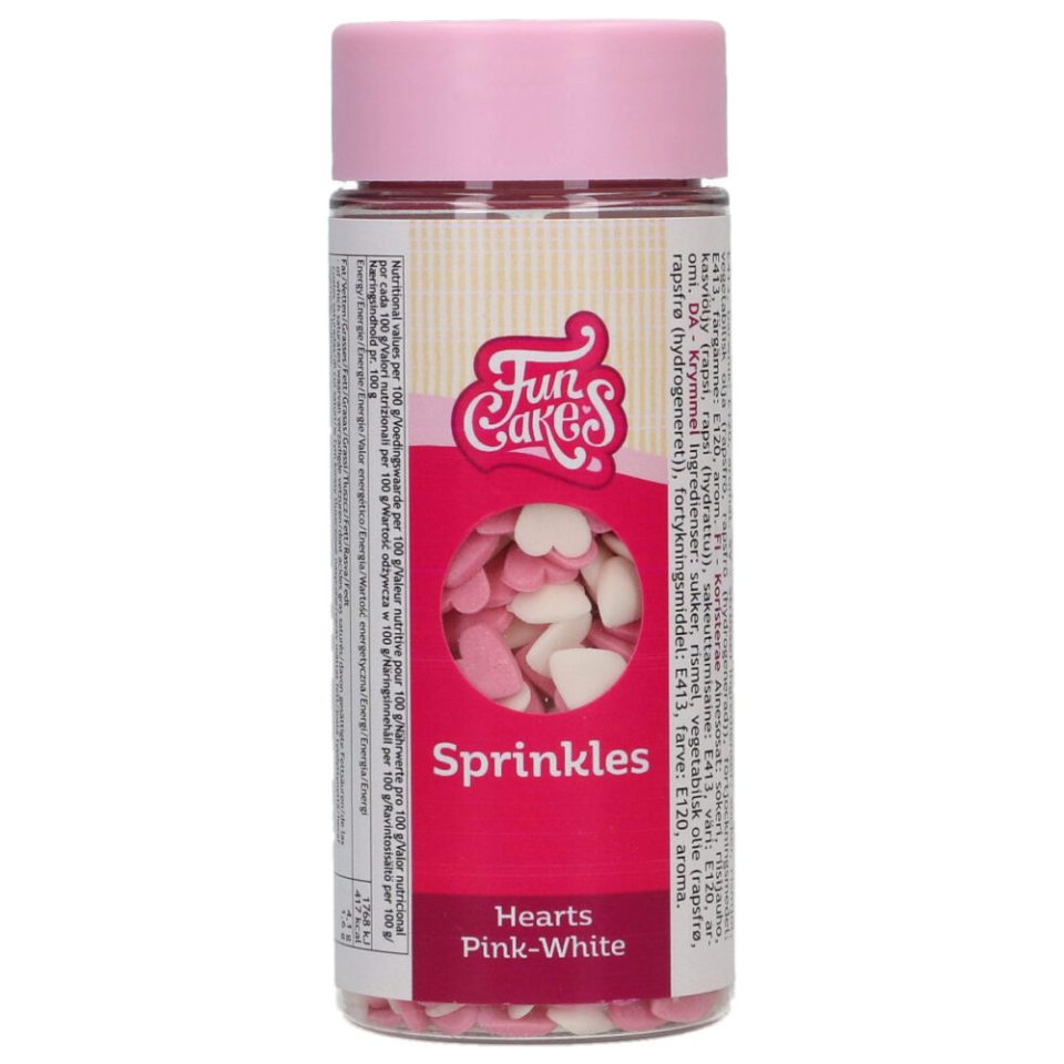 FunCakes Hearts Pink White 60 g
