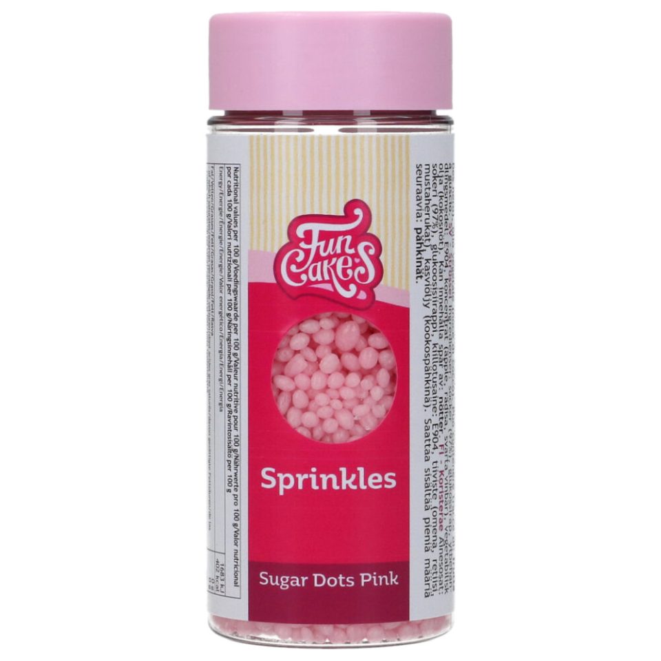 FunCakes Sugar Dots Pink 80 g
